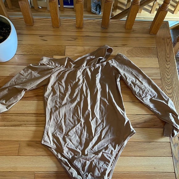 Shein Asymmetrical Brown Bodysuit - Picture 6 of 7
